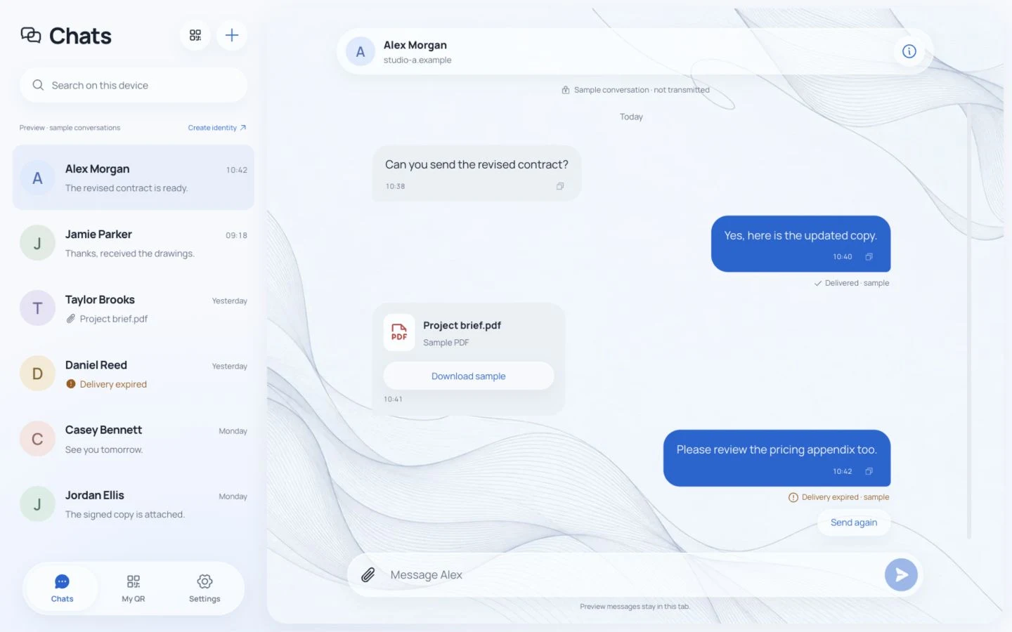 Private Chat · Private messaging