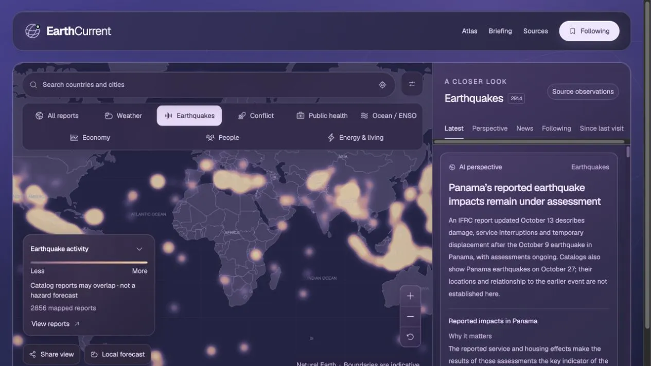 EarthCurrent · World monitoring