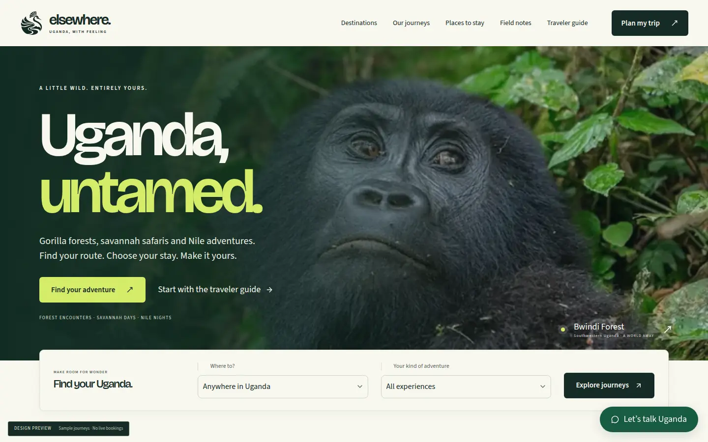 Elsewhere Uganda · A site that sells