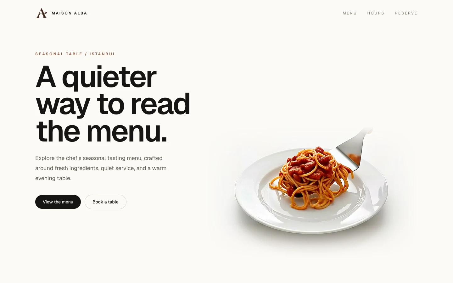 Maison Alba · A site that sells