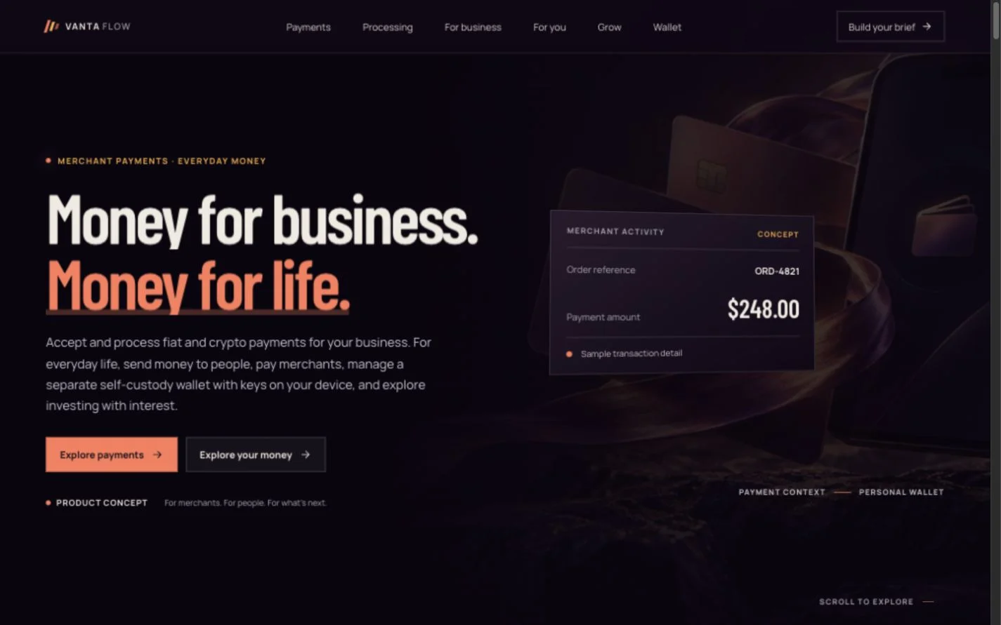 Vanta Flow · Payments & wallets